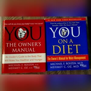 Lot of 2 Hardcover Books by Roizen & Oz "You on a Diet" & You the Owner Manual"